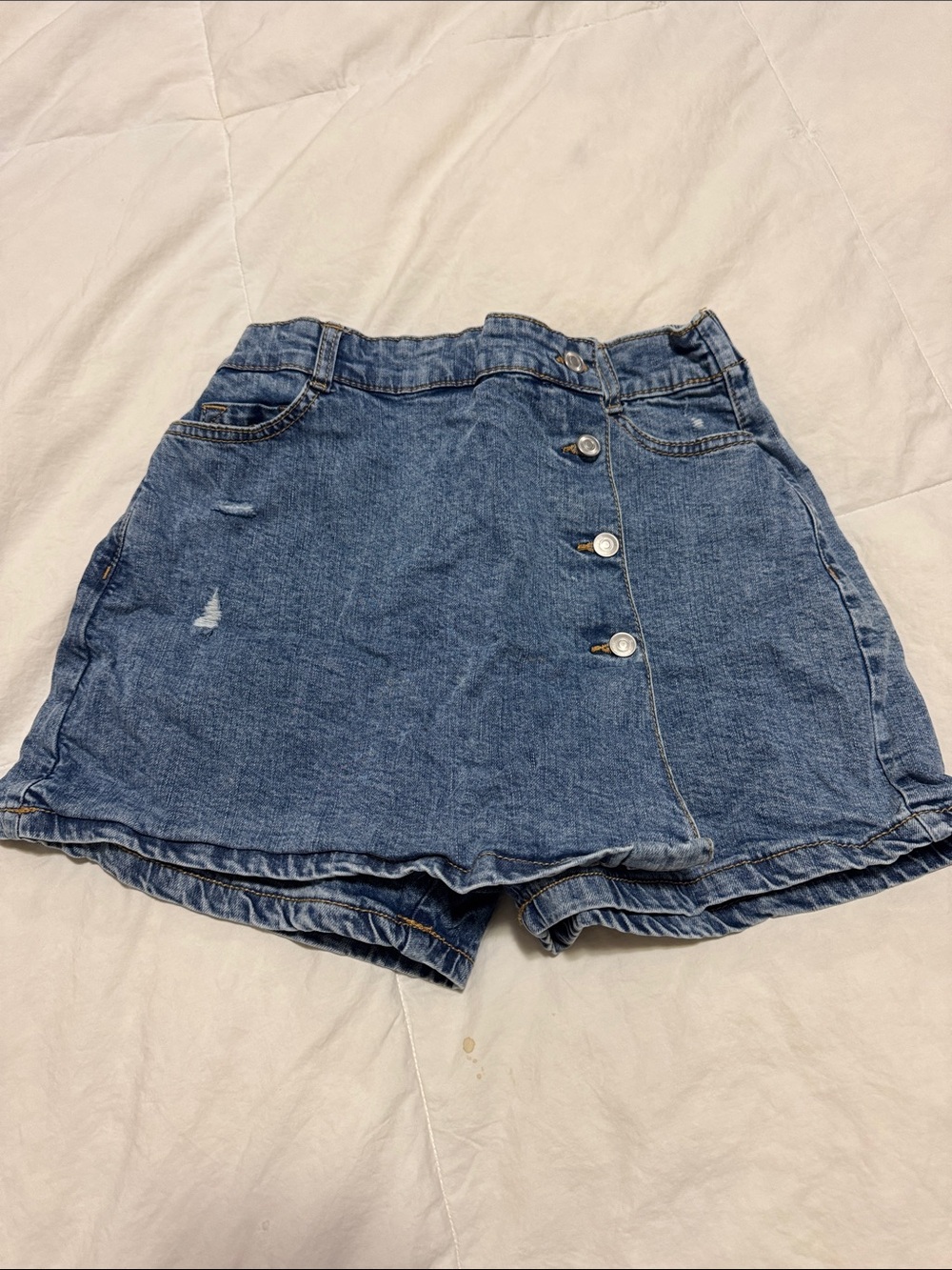 Suzy Shier Denim Button-Front Women’s Skort